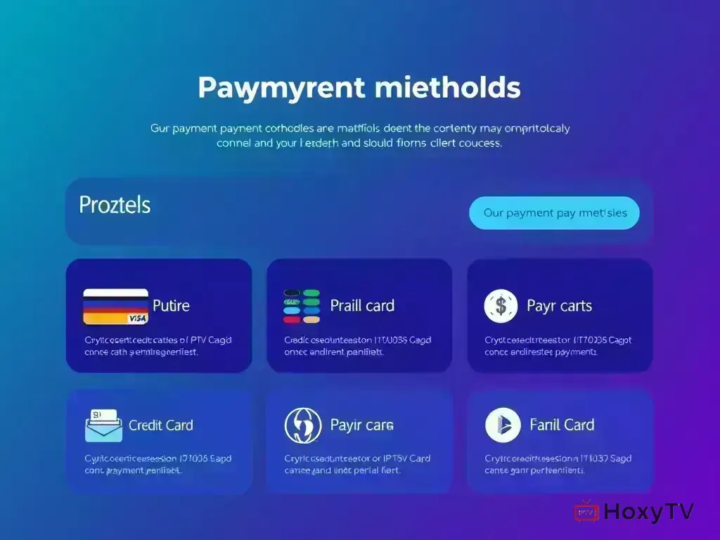 Overview of available payment methods for HoxyTV