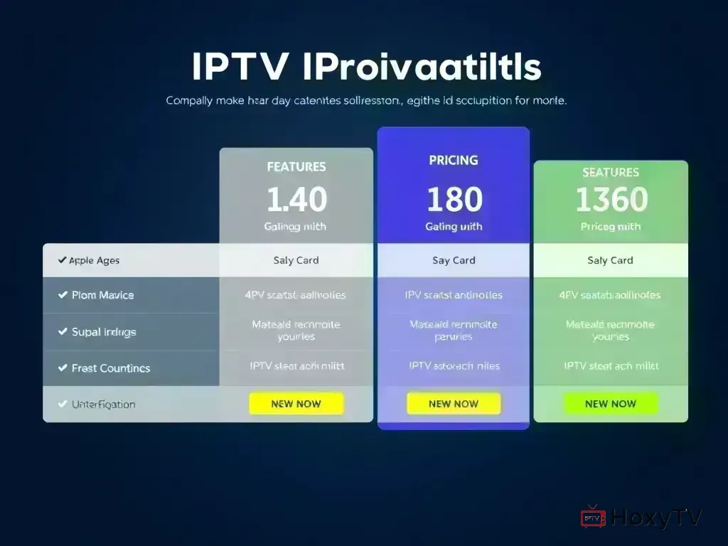 Visual comparison of HoxyTV pricing tiers