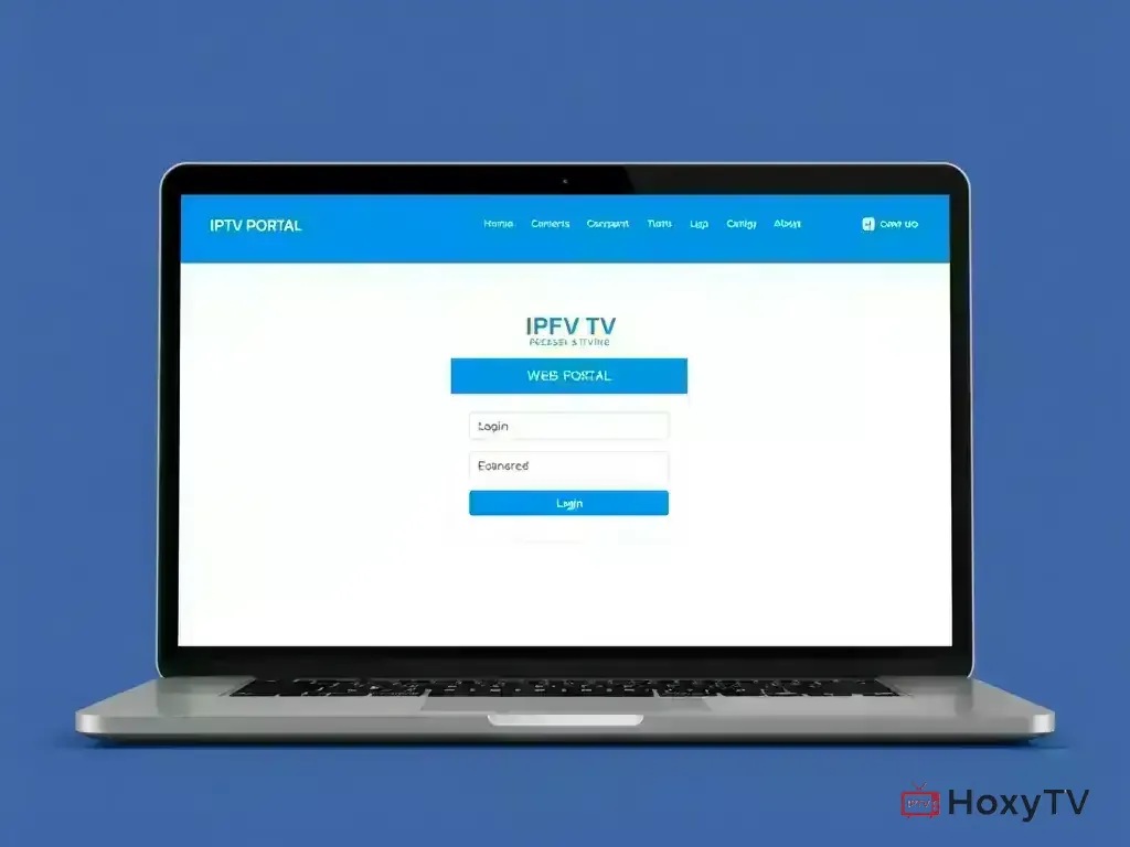 HoxyTV web portal login interface